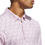adidas Ultimate365 Micro Argyle Polo Shirt Clear Pink / Preloved Violet