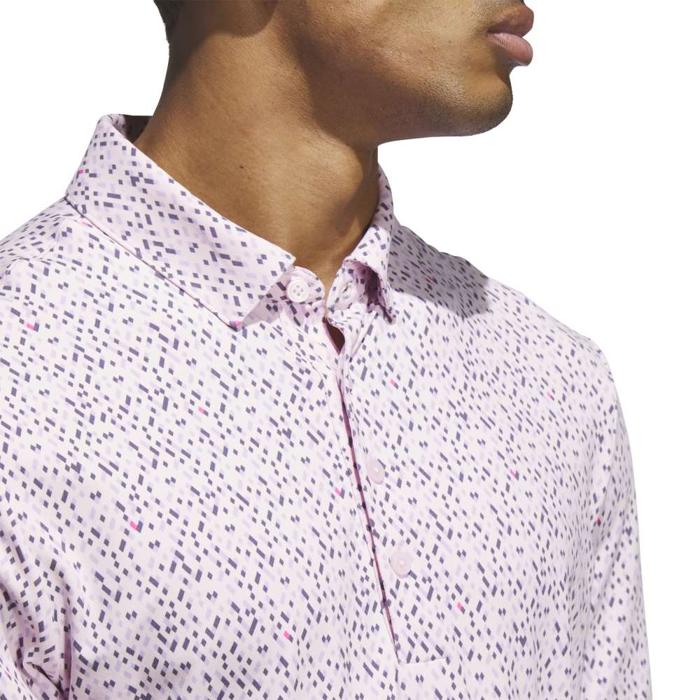 adidas Ultimate365 Micro Argyle Polo Shirt Clear Pink / Preloved Violet