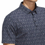 adidas Ultimate365 Micro Argyle Polo Shirt Collegiate Navy / Grey Three