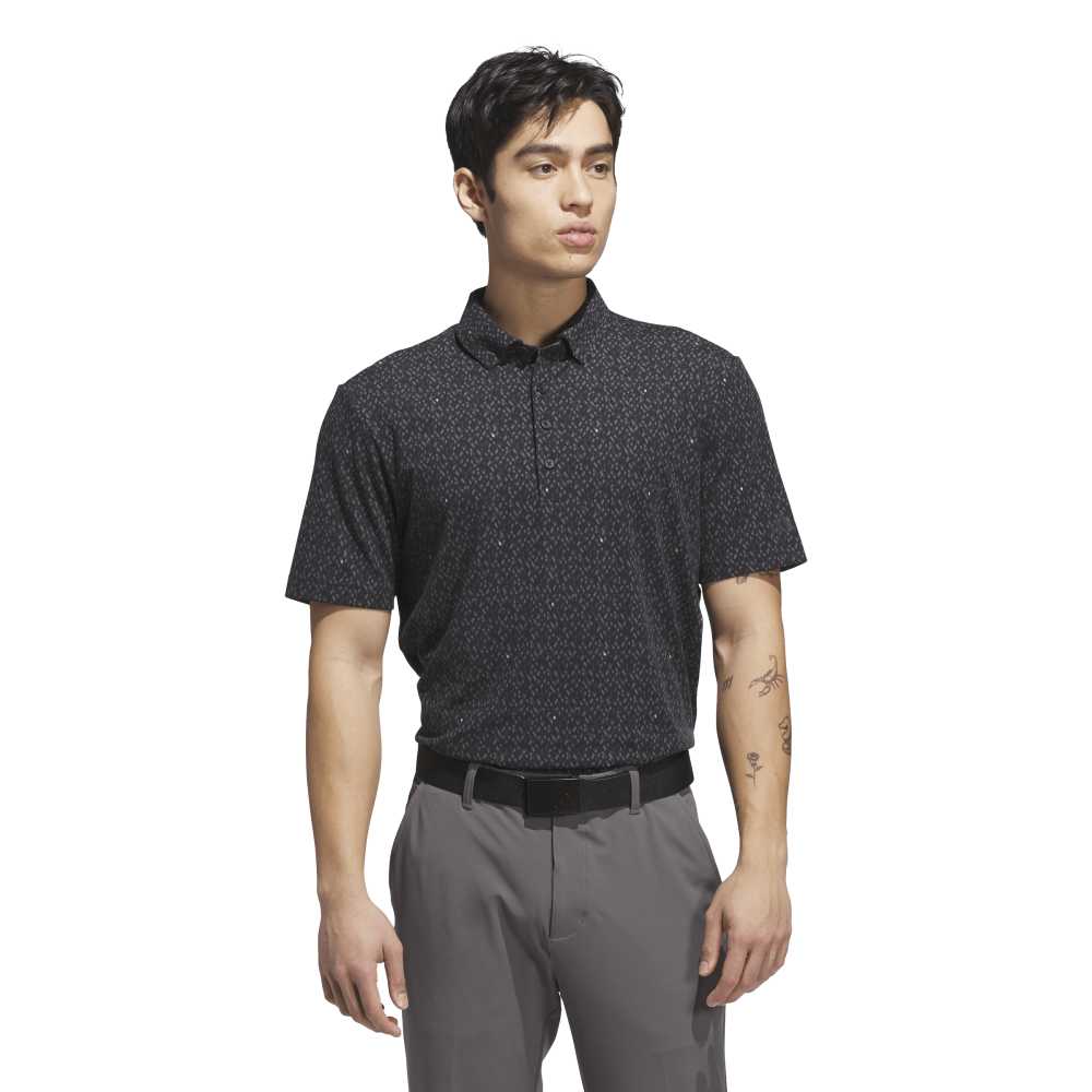 adidas Ultimate365 Micro Argyle Polo Shirt Black / Carbon