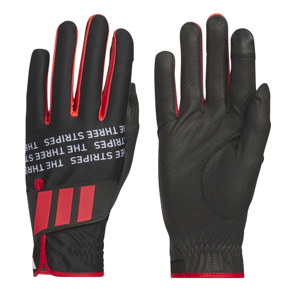 adidas Mens Warm Glove 25 Pair - Black / Lucid Red
