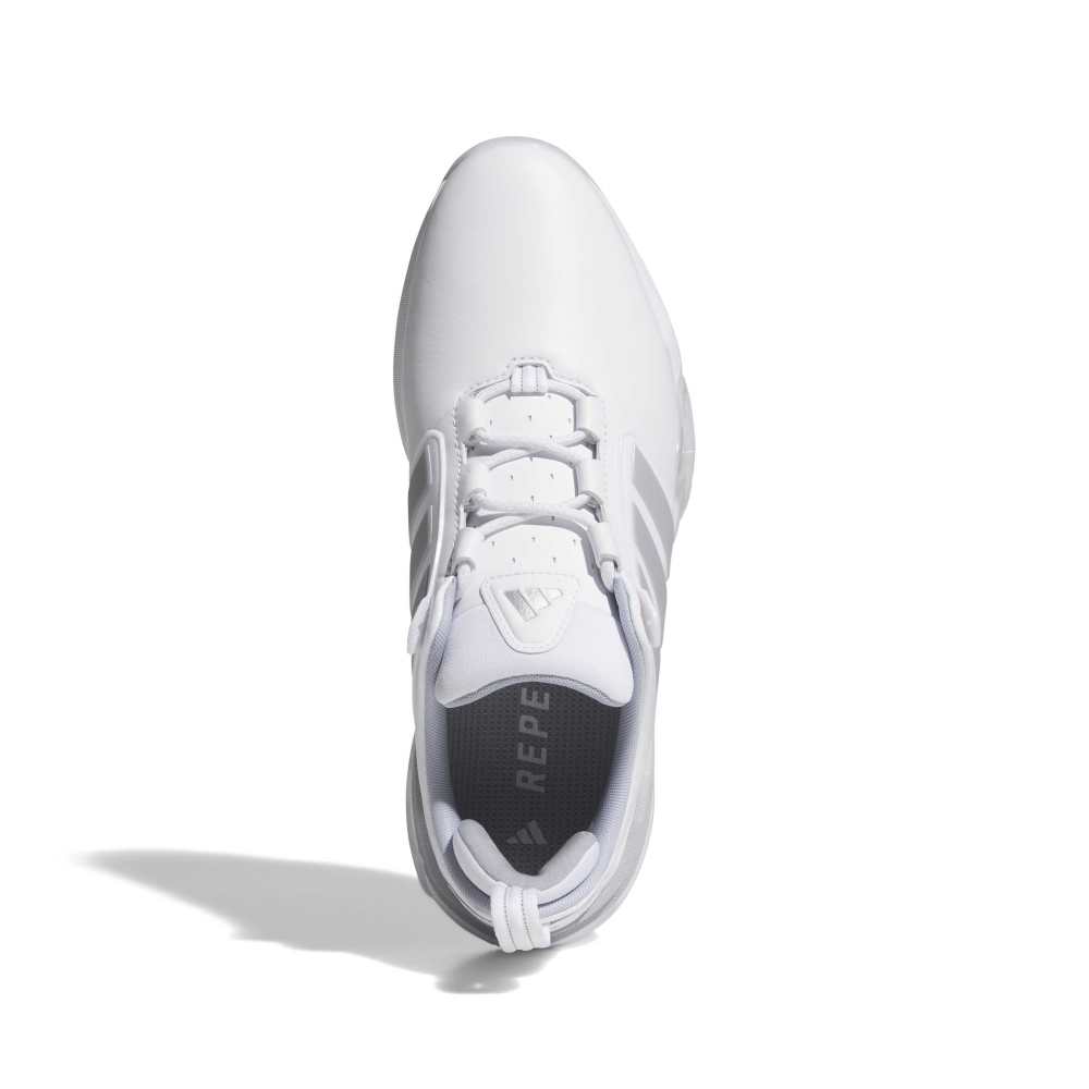 adidas Mens Adipower 26 Spikeless Golf Shoes - White/Silver Metallic/Halo Silver