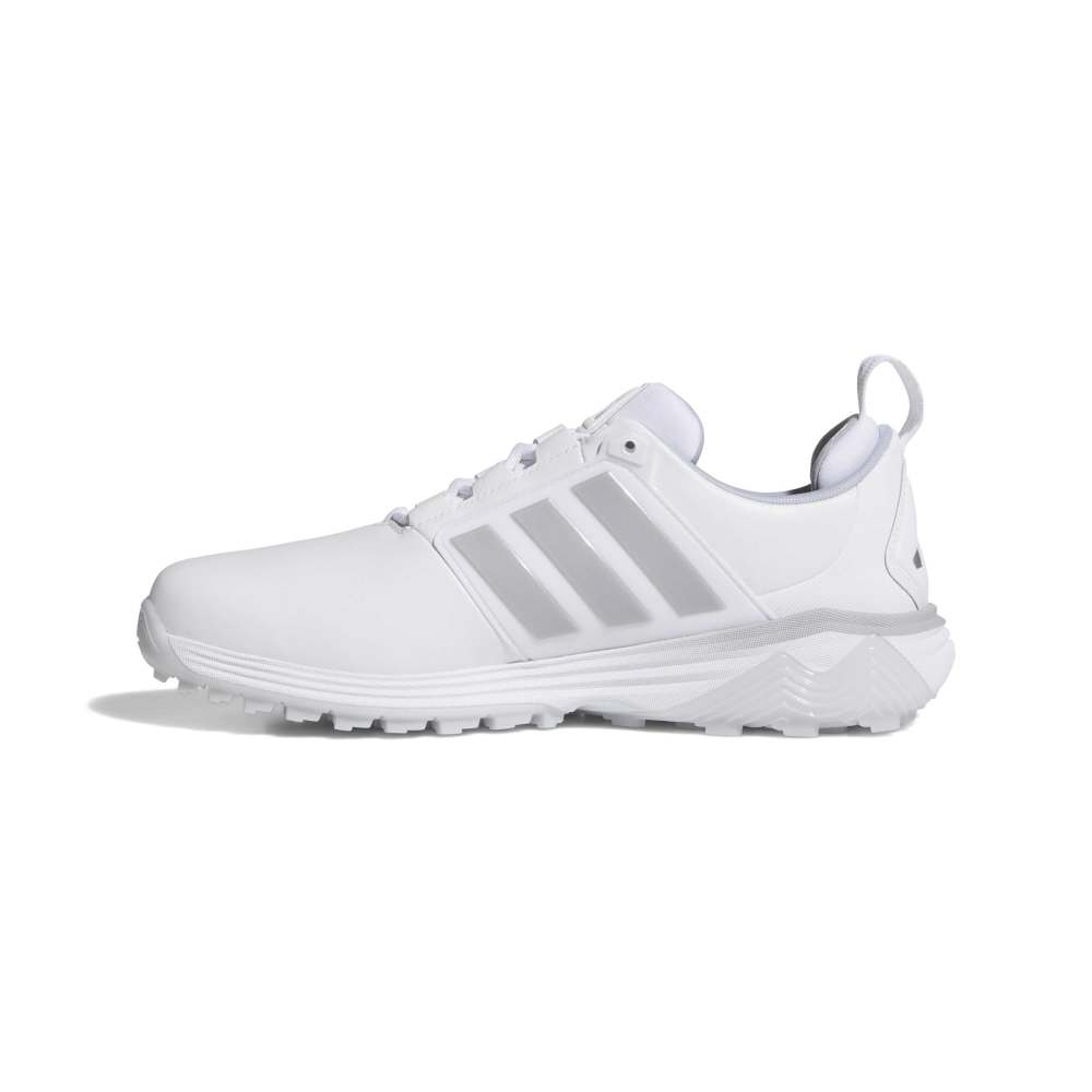 adidas Mens Adipower 26 Spikeless Golf Shoes - White/Silver Metallic/Halo Silver
