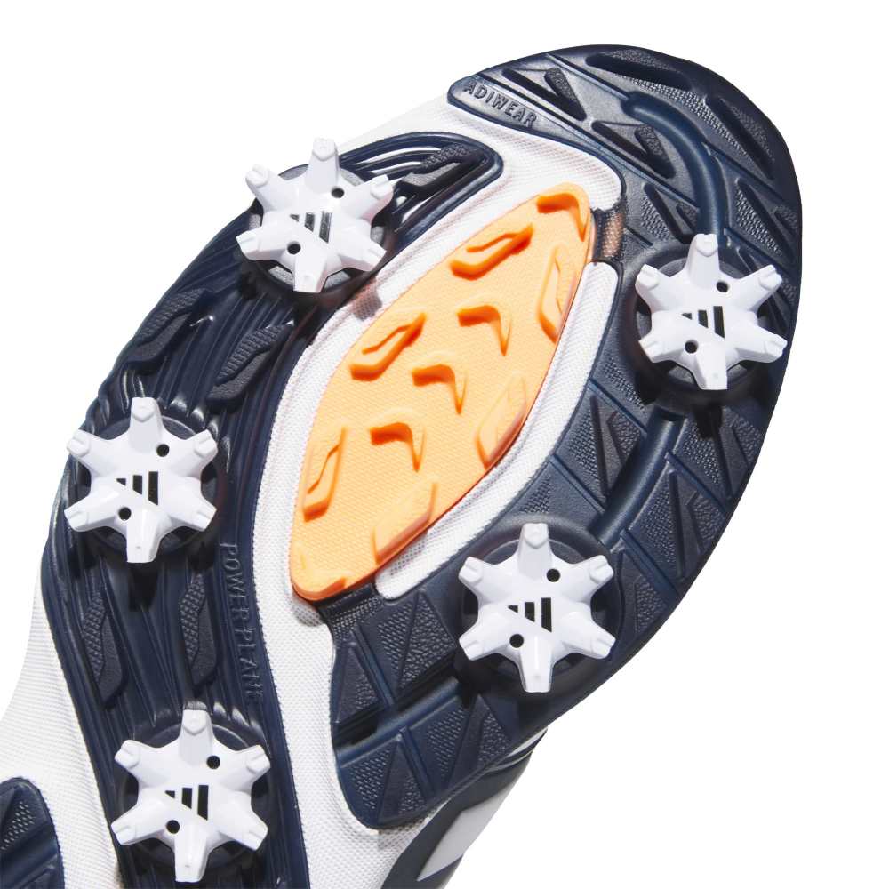adidas Mens Adipower 26 Golf Shoes - White/Collegiate Navy/Lucid Orange