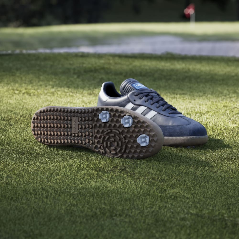 adidas Mens Samba Spikeless Golf Shoes Night Indigo/Ftwr White/Bluebird