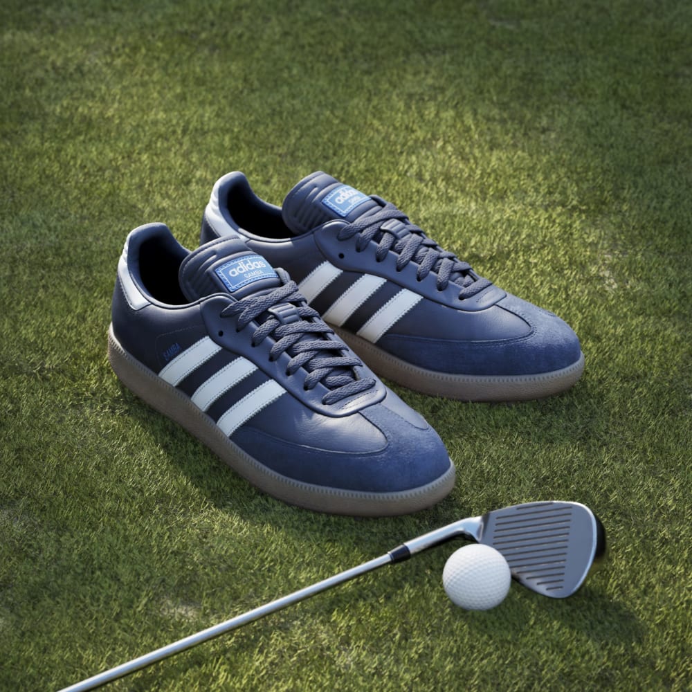 adidas Mens Samba Spikeless Golf Shoes Night Indigo/Ftwr White/Bluebird