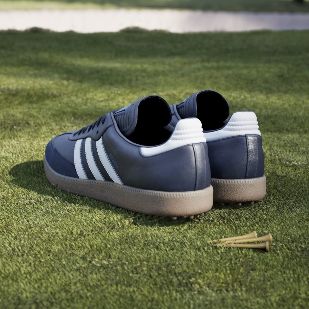 adidas Mens Samba Spikeless Golf Shoes Night Indigo/Ftwr White/Bluebird
