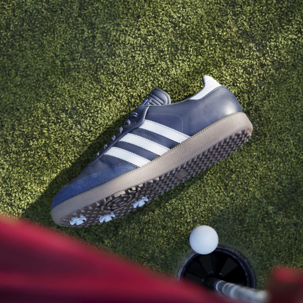 adidas Mens Samba Spikeless Golf Shoes Night Indigo/Ftwr White/Bluebird