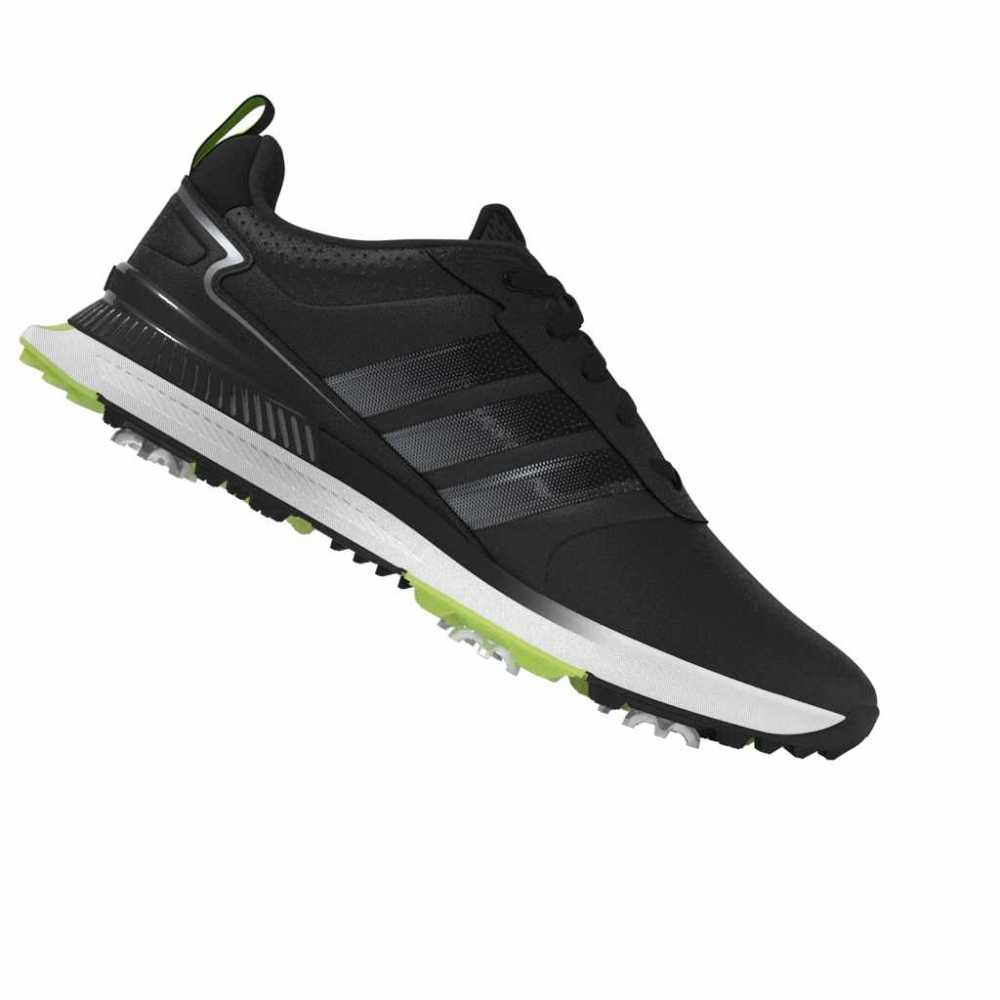 adidas Mens R2C 26 Spiked Golf Shoes Core Black/Iron Metallic/Lucid Lemon JQ0903