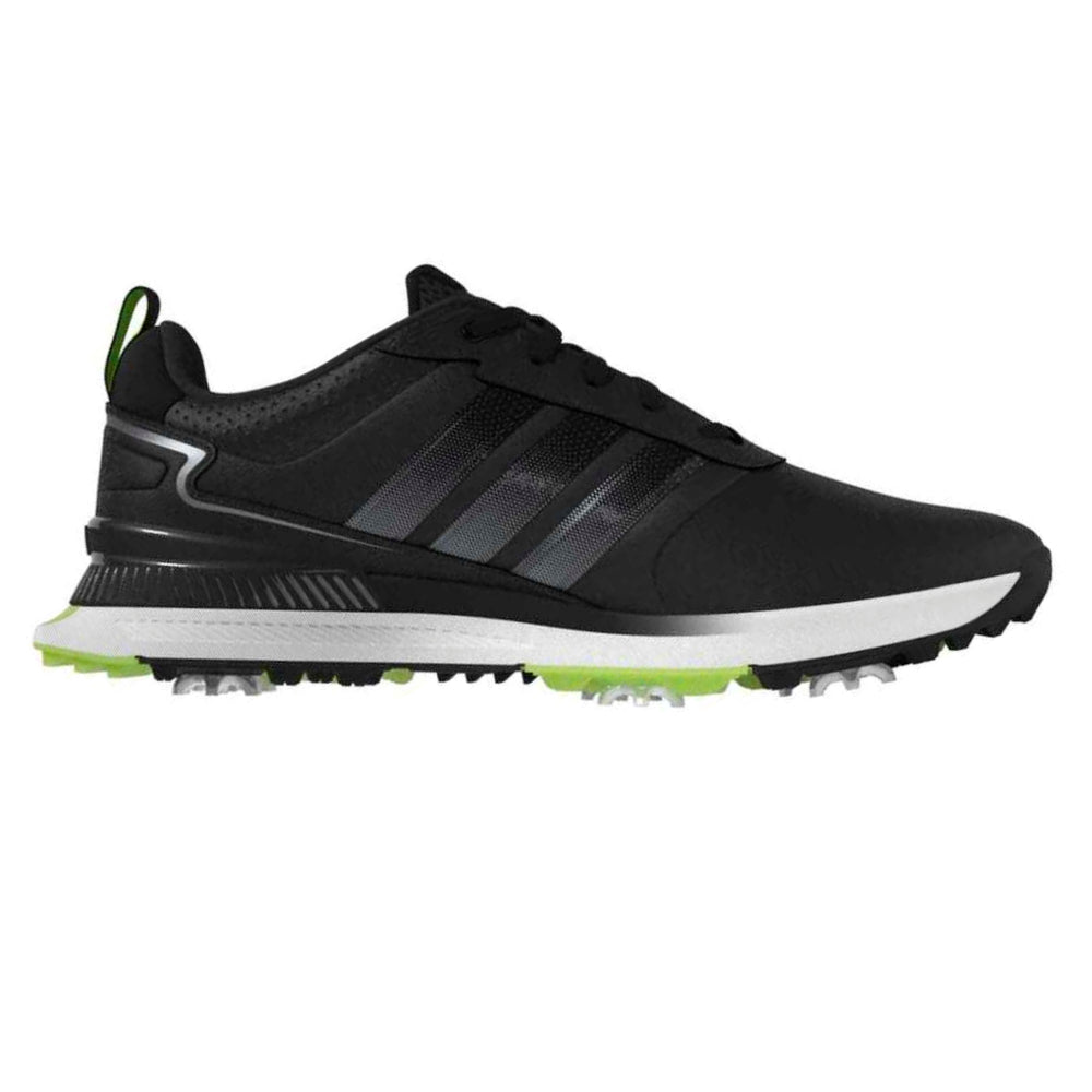 adidas Mens R2C 26 Spiked Golf Shoes Core Black/Iron Metallic/Lucid Lemon JQ0903