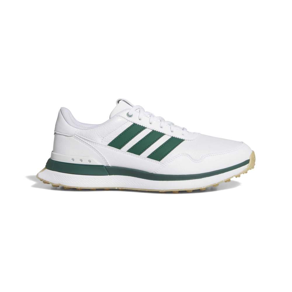 adidas Mens S2G 26 Leather Spikeless Golf Shoes - White/Collegiate Green/Gum