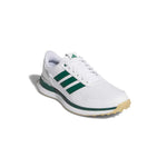 adidas Mens S2G 26 Leather Spikeless Golf Shoes - White/Collegiate Green/Gum
