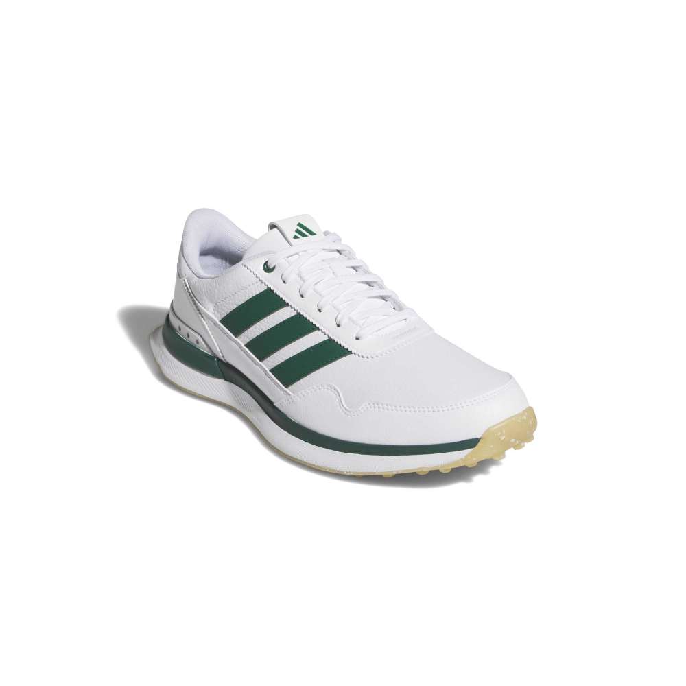 adidas Mens S2G 26 Leather Spikeless Golf Shoes - White/Collegiate Green/Gum