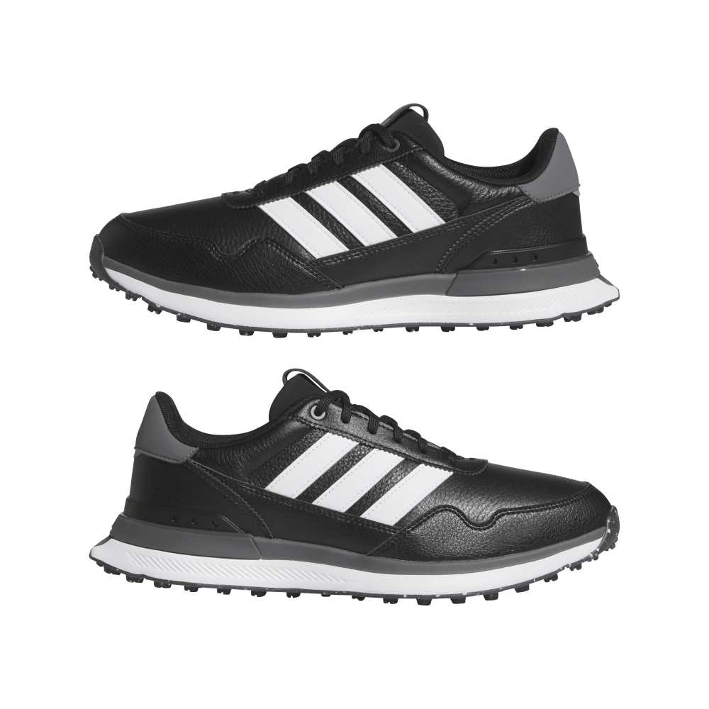adidas Mens S2G 26 LEATHER SPIKELESS GOLF SHOES Core Black/Ftwr White/Grey Four