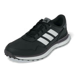 adidas Mens S2G 26 LEATHER SPIKELESS GOLF SHOES Core Black/Ftwr White/Grey Four