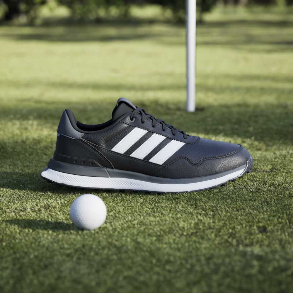 adidas Mens S2G 26 LEATHER SPIKELESS GOLF SHOES Core Black/Ftwr White/Grey Four
