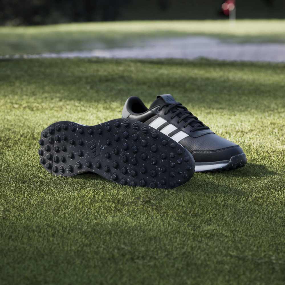 adidas Mens S2G 26 LEATHER SPIKELESS GOLF SHOES Core Black/Ftwr White/Grey Four