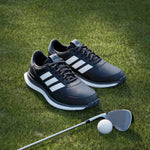 adidas Mens S2G 26 LEATHER SPIKELESS GOLF SHOES Core Black/Ftwr White/Grey Four