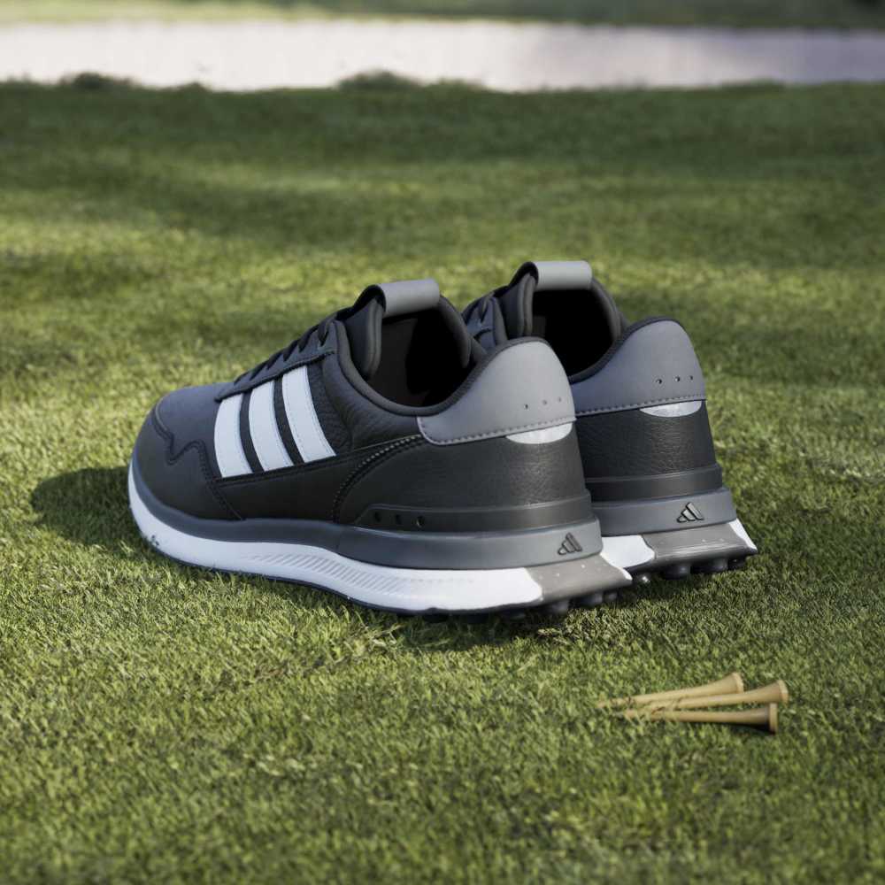 adidas Mens S2G 26 LEATHER SPIKELESS GOLF SHOES Core Black/Ftwr White/Grey Four