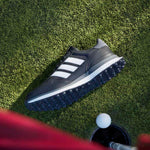 adidas Mens S2G 26 LEATHER SPIKELESS GOLF SHOES Core Black/Ftwr White/Grey Four