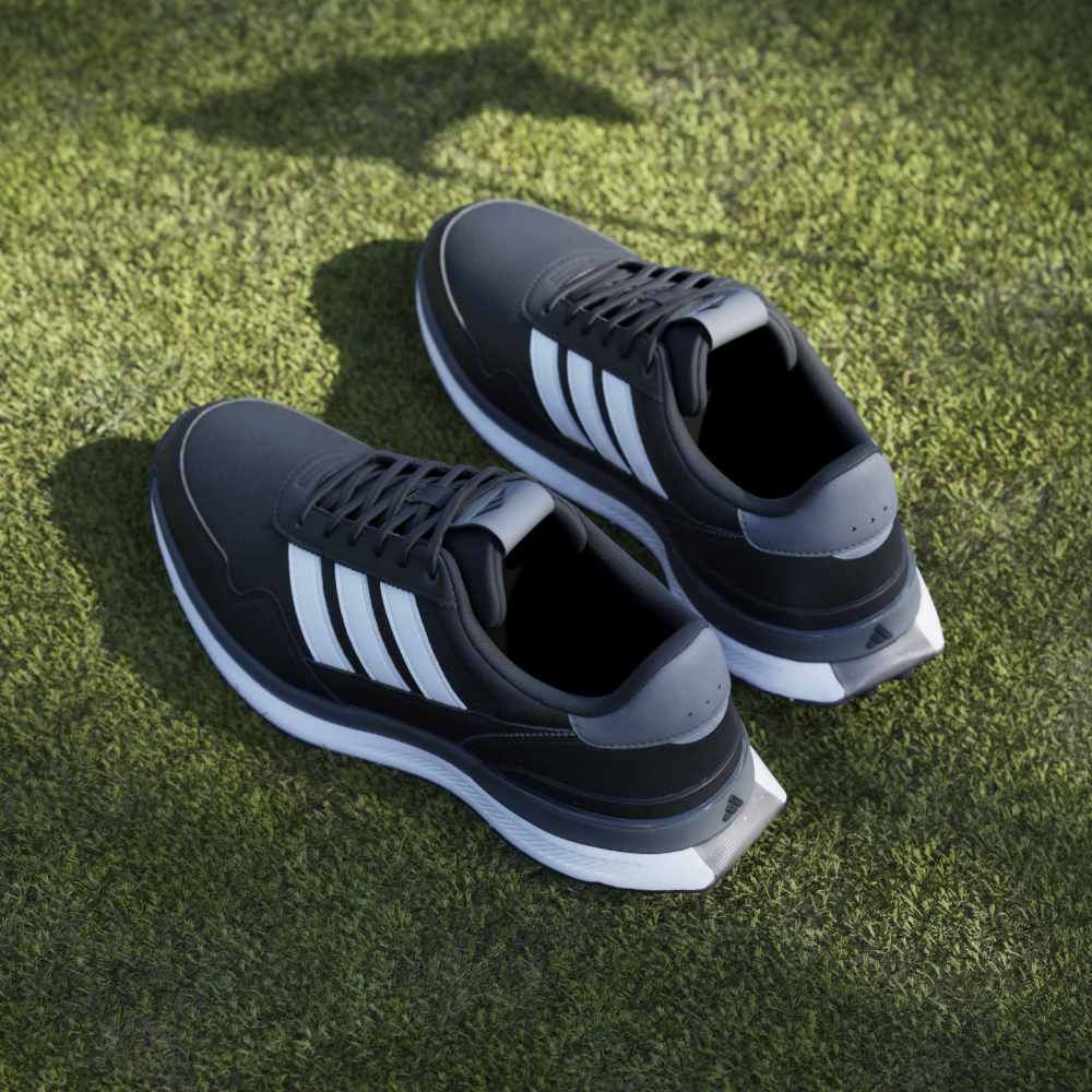 adidas Mens S2G 26 LEATHER SPIKELESS GOLF SHOES Core Black/Ftwr White/Grey Four