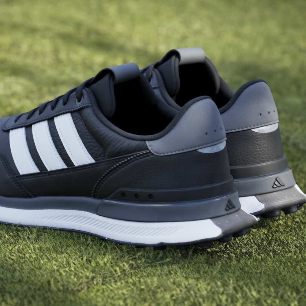 adidas Mens S2G 26 LEATHER SPIKELESS GOLF SHOES Core Black/Ftwr White/Grey Four