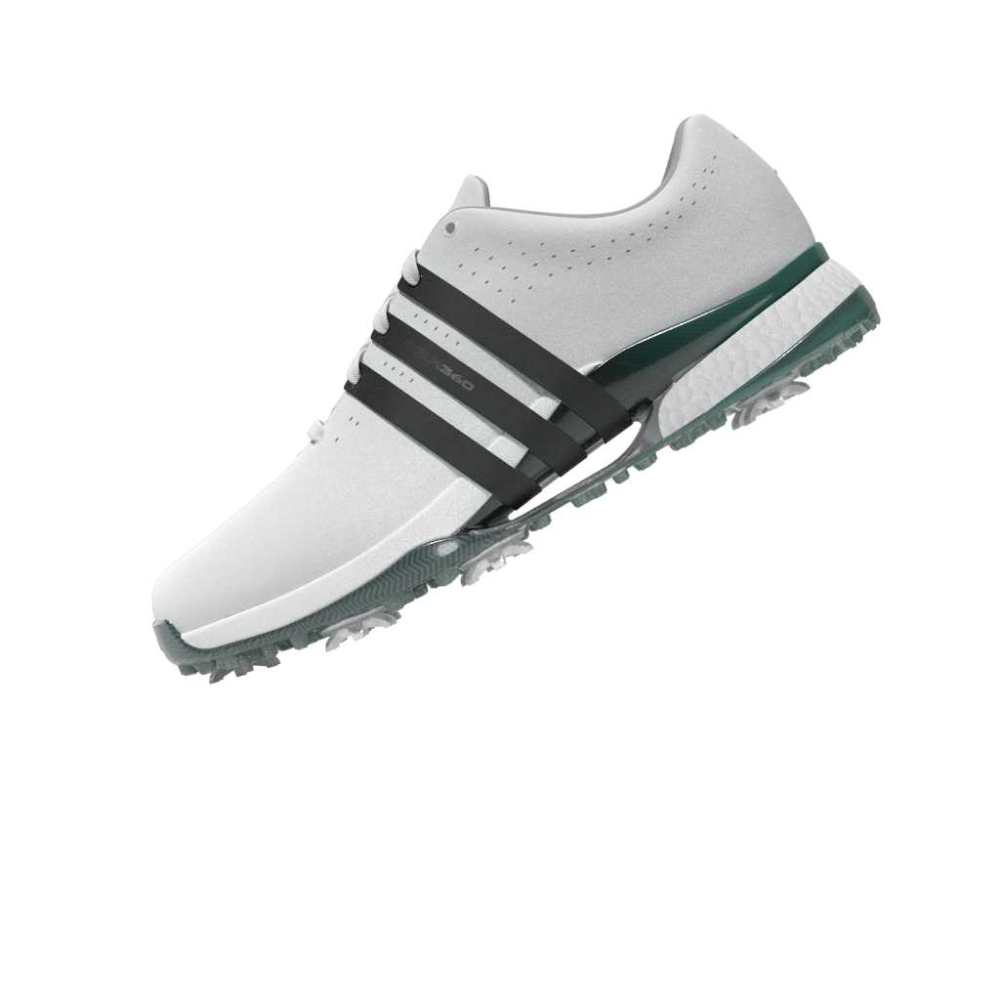 adidas Mens TOUR 360 24 Golf Shoes Shoes White/Black/Aurora Ivy