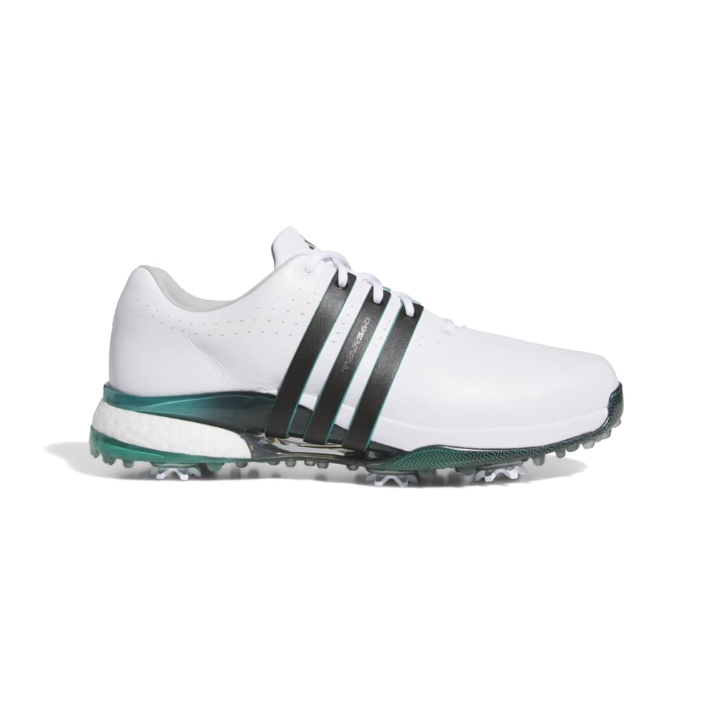 adidas Mens TOUR 360 24 Golf Shoes Shoes White/Black/Aurora Ivy