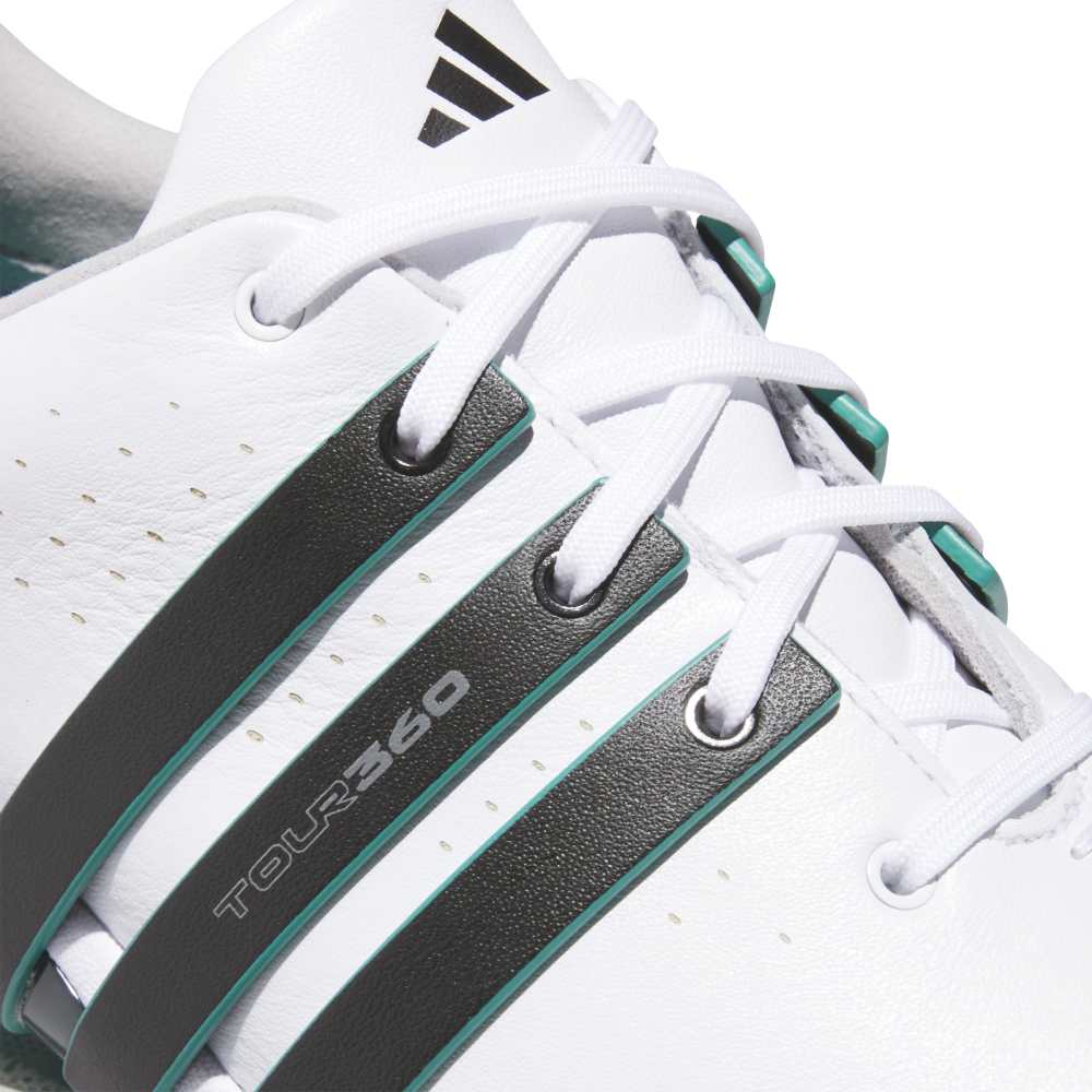adidas Mens TOUR 360 24 Golf Shoes Shoes White/Black/Aurora Ivy