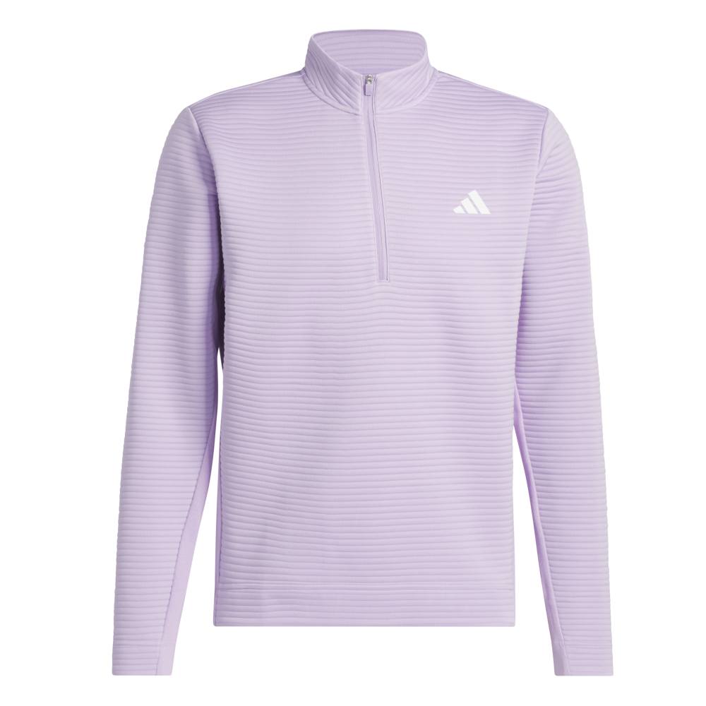 adidas ULTIMATE365 DWR Textured Quarter ZIP Sweatshirt - Powder Plum