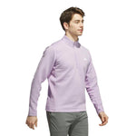 adidas ULTIMATE365 DWR Textured Quarter ZIP Sweatshirt - Powder Plum