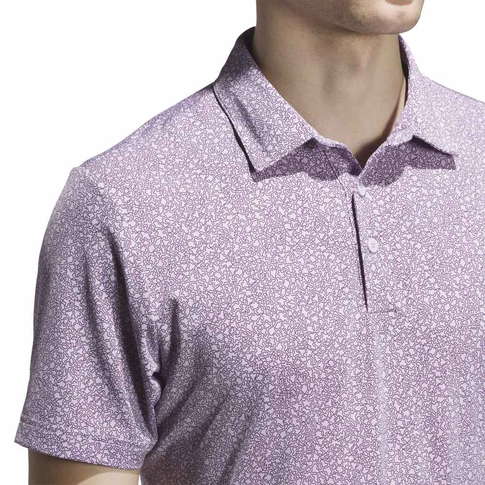 adidas Ultimate365 Mini Bunker Polo Shirt Powder Plum