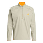 adidas Mens Ultimate365 Durable Water Repellent Wind Quarter Zip Wonder Cargo/Lucid Orange