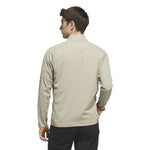 adidas Mens Ultimate365 Durable Water Repellent Wind Quarter Zip Wonder Cargo/Lucid Orange