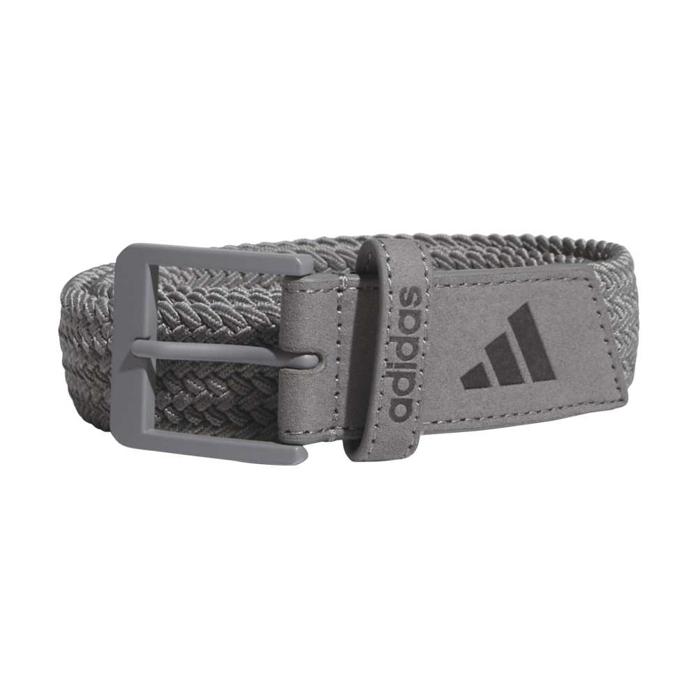 adidas Mens Braided Stretch Belt - Grey Three