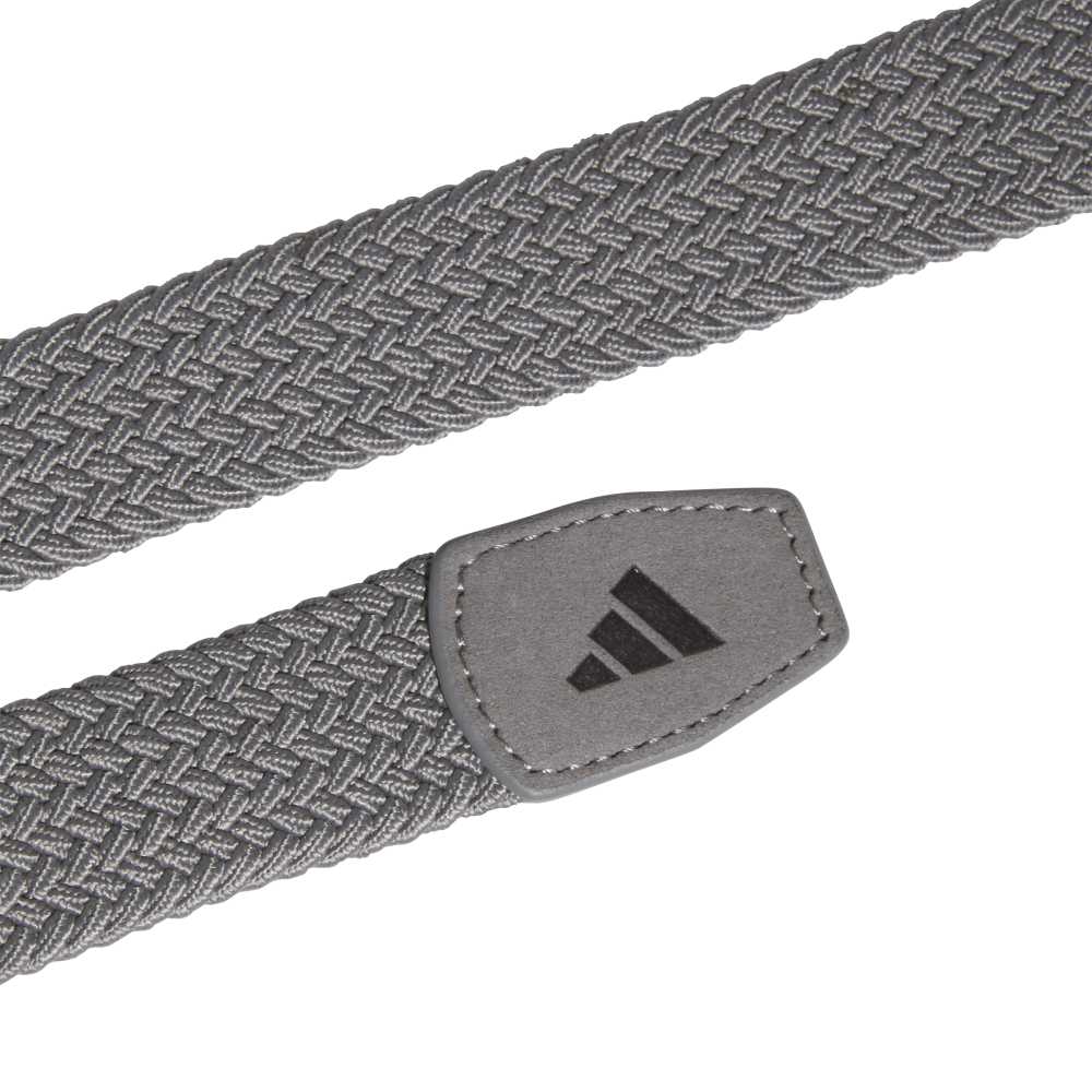 adidas Mens Braided Stretch Belt - Grey Three