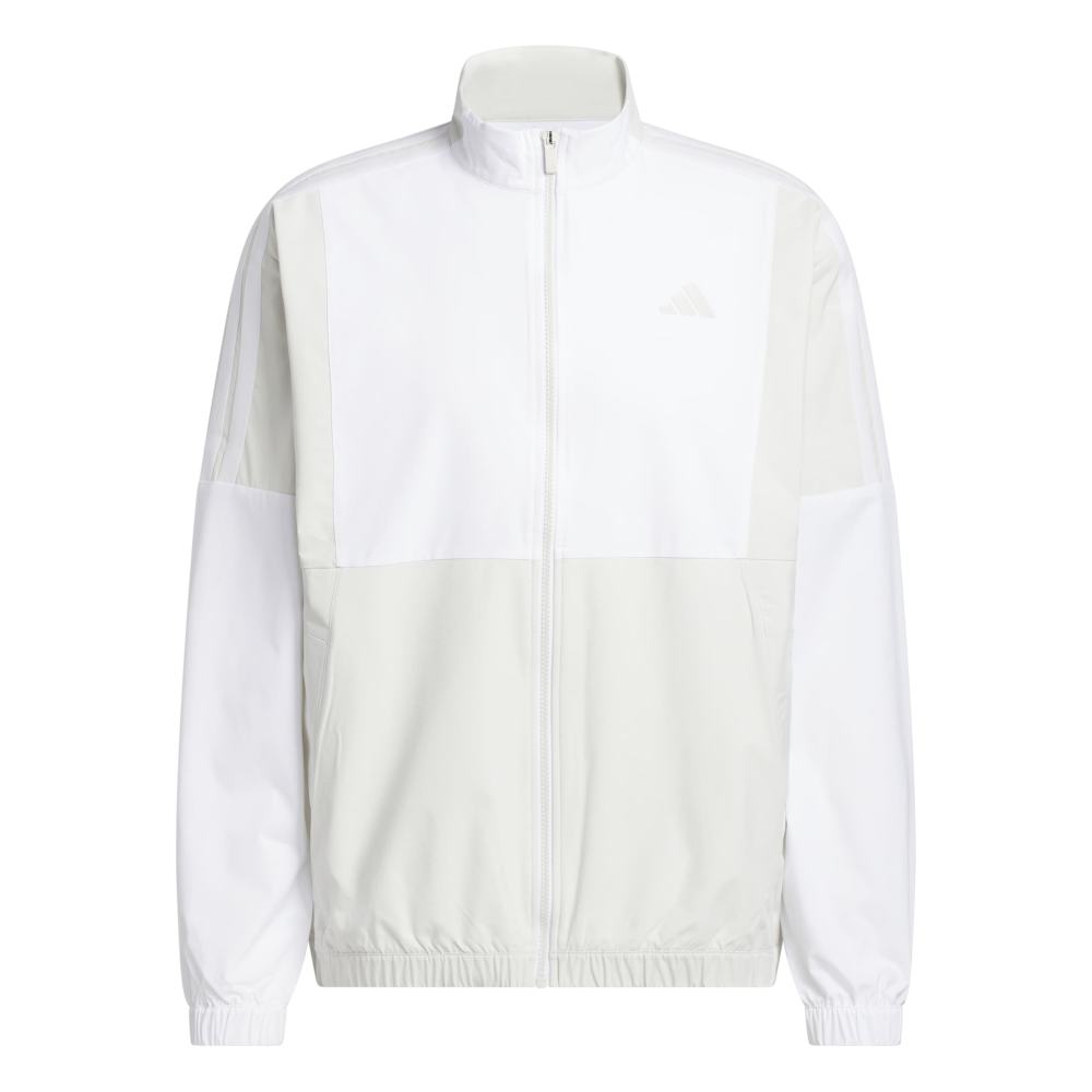 adidas Mens Beyond Twistweave Full Zip Golf Windbreaker Orbit Grey