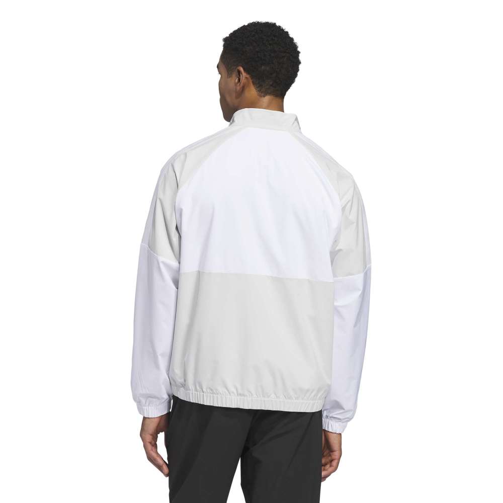 adidas Mens Beyond Twistweave Full Zip Golf Windbreaker Orbit Grey