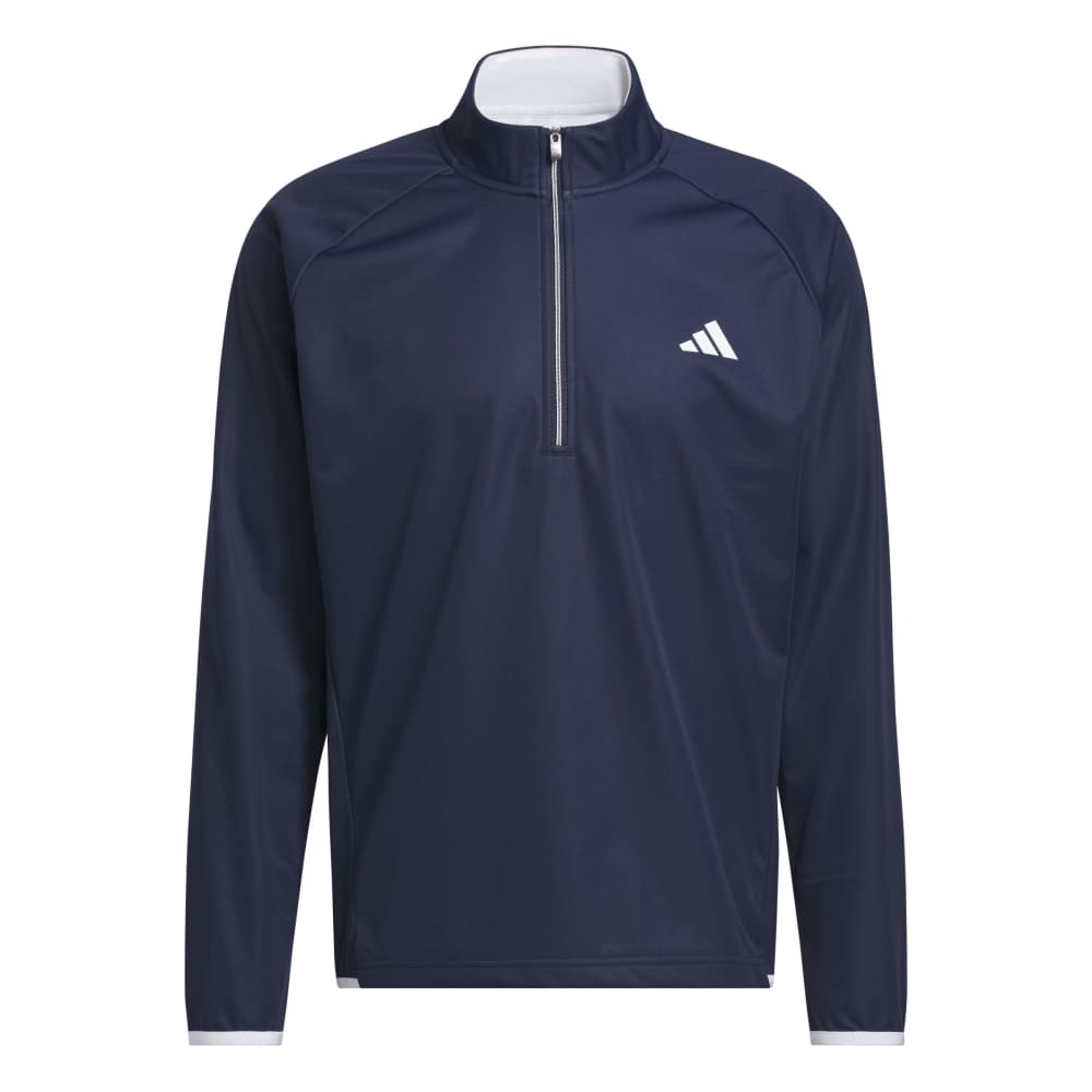 adidas Mens Ultimate365 Durable Water Repellent Wind Quarter Zip Mid Layer Collegiate Navy/White KC1122