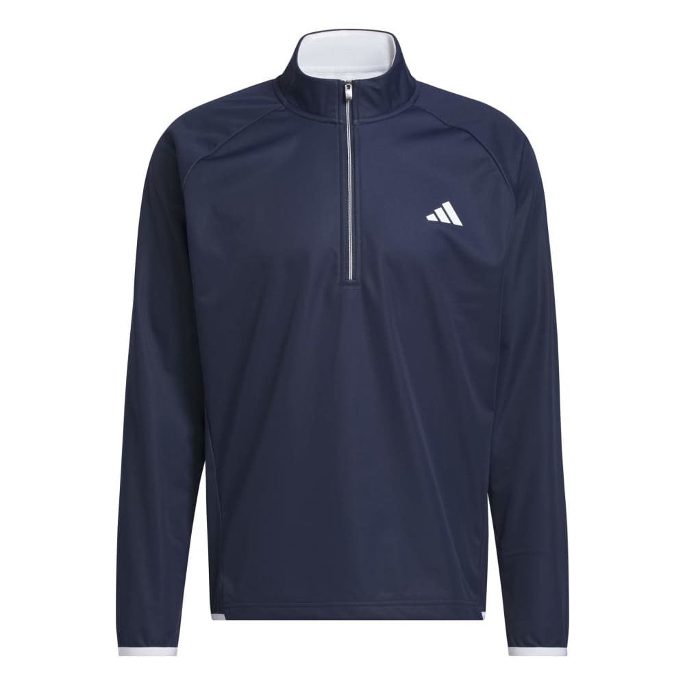 adidas Mens Ultimate365 Durable Water Repellent Wind Quarter Zip Mid Layer Collegiate Navy/White KC1122