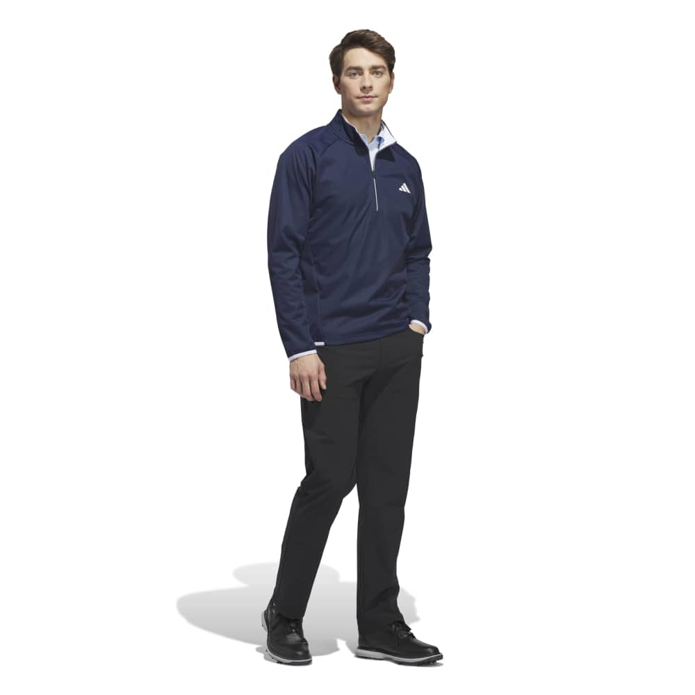 adidas Mens Ultimate365 Durable Water Repellent Wind Quarter Zip Mid Layer Collegiate Navy/White KC1122