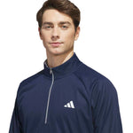 adidas Mens Ultimate365 Durable Water Repellent Wind Quarter Zip Mid Layer Collegiate Navy/White KC1122