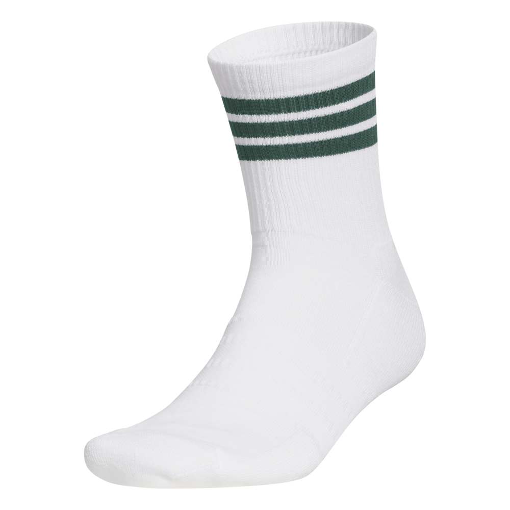 adidas 3 Stripe Half Crew Socks - White