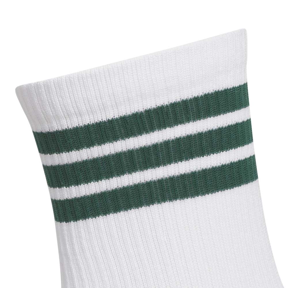 adidas 3 Stripe Half Crew Socks - White