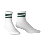 adidas 3 Stripe Half Crew Socks - White