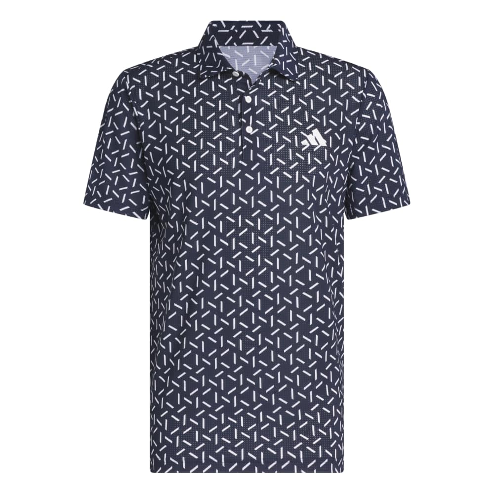 adidas Ultimate365 Mesh Print Climacool Polo Shirt Collegiate Navy