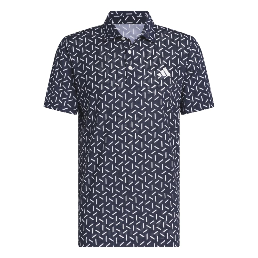 adidas Ultimate365 Mesh Print Climacool Polo Shirt Collegiate Navy