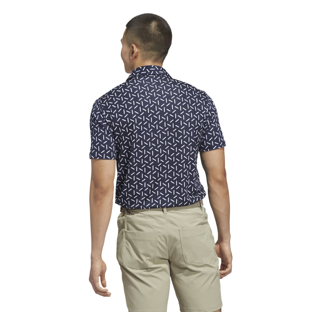 adidas Ultimate365 Mesh Print Climacool Polo Shirt Collegiate Navy