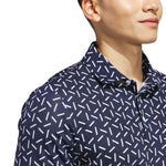 adidas Ultimate365 Mesh Print Climacool Polo Shirt Collegiate Navy