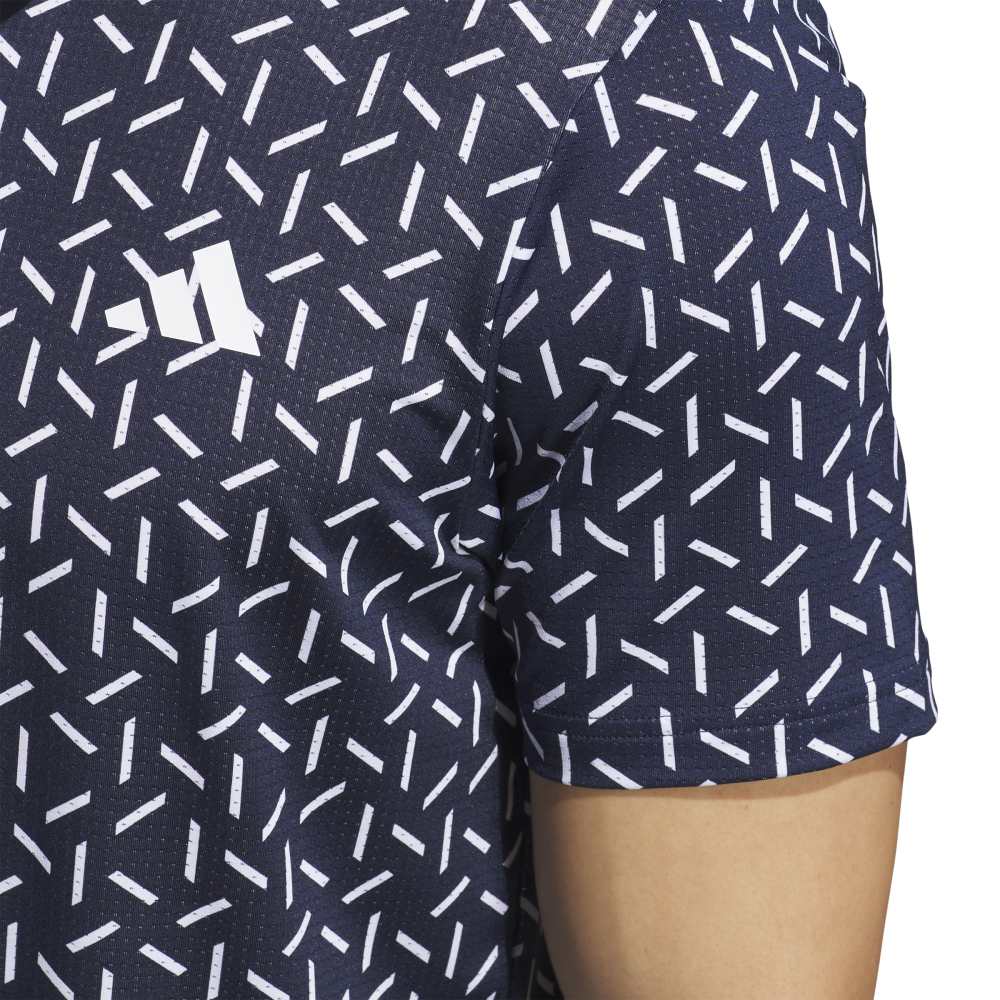 adidas Ultimate365 Mesh Print Climacool Polo Shirt Collegiate Navy
